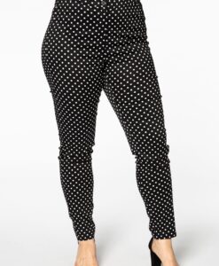 Yoek Broek stretch DOTS | Zwart | Maat 54/56