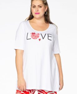 Yoek Tunic flare love | Wit | Maat 58/60