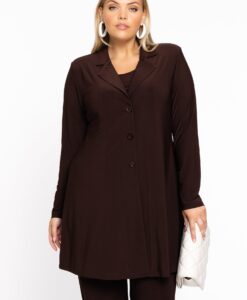 Yoek Blazer long | Bruin | Maat 58/60