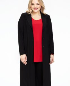 Yoek Blazer extra lang | Zwart | Maat 58/60