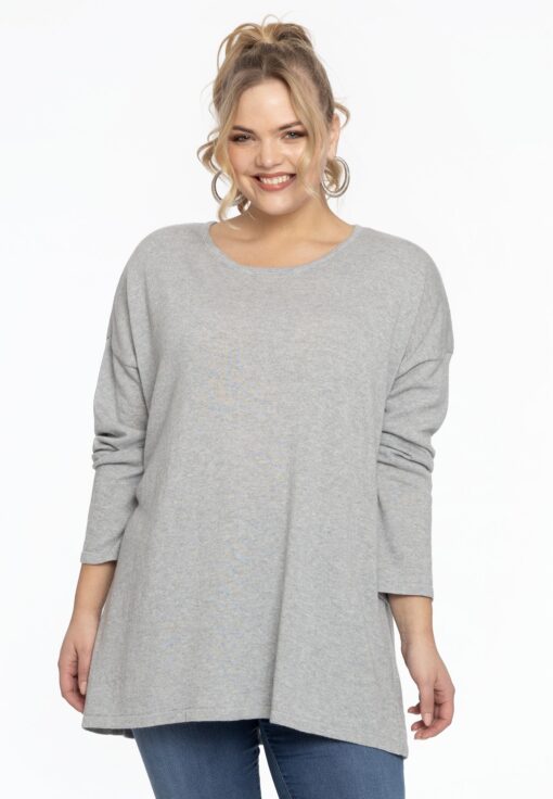 Yoek Trui vierkant cashmere | Licht Grijs | Maat 54/56