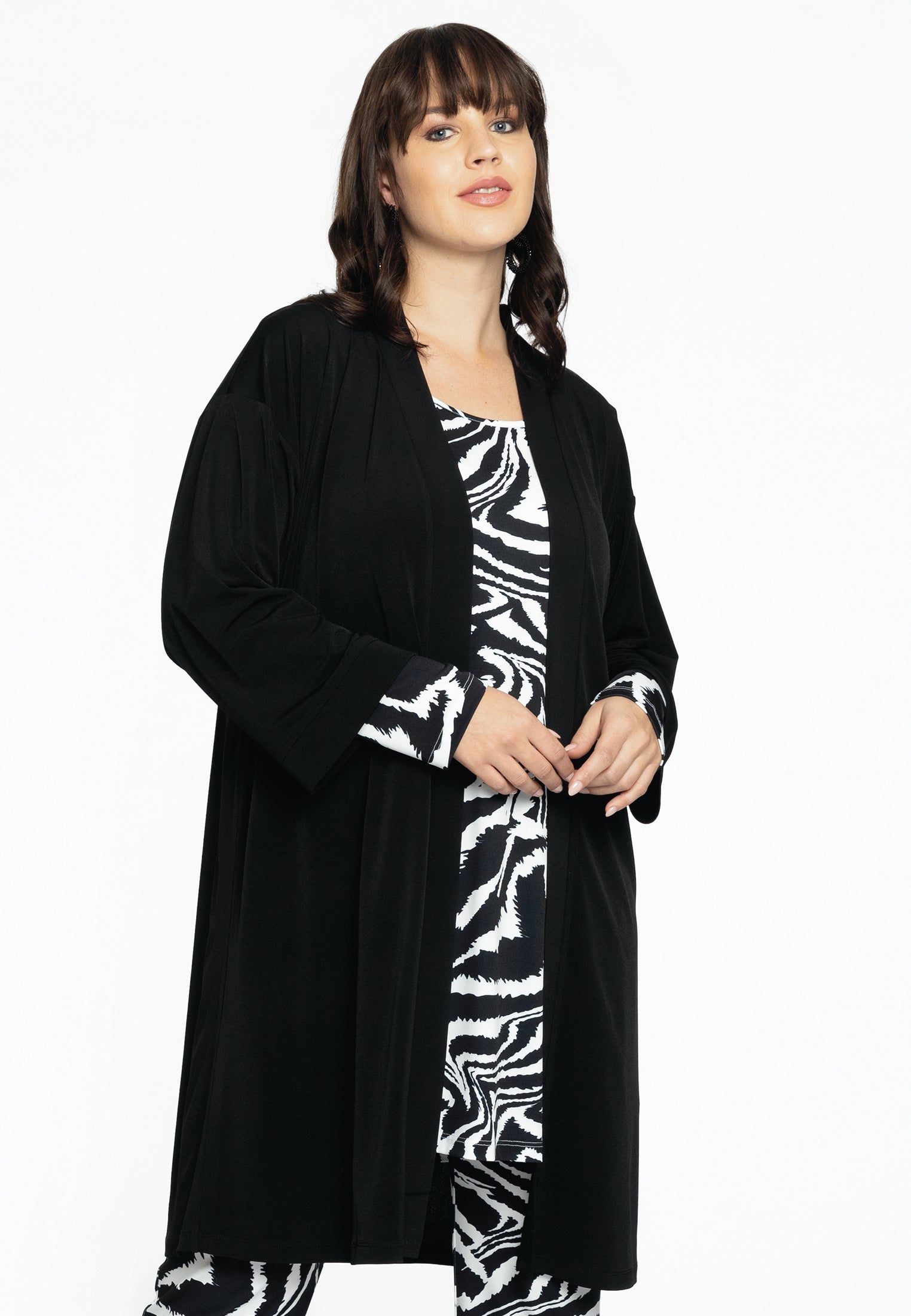 Yoek Cardigan | Zwart | Maat 58/60