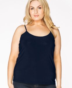 Yoek Singlet spaghetti bandjes | Blauw | Maat 58/60