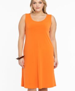 Yoek Jurk mouwloos wijd | Oranje | Maat 58/60