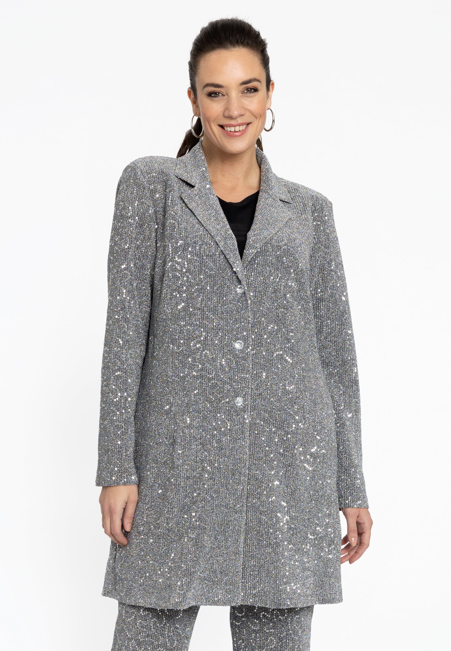 Yoek Blazer PAILLET | Zilver | Maat 58/60