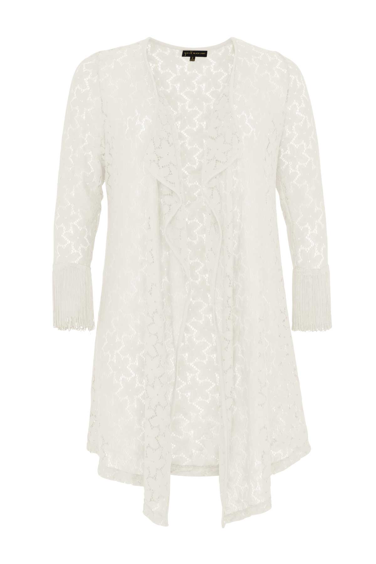 Yoek Cardi-jacket | Beige | Maat XXL