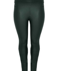 Yoek Leren legging full stretch | Groen | Maat 54