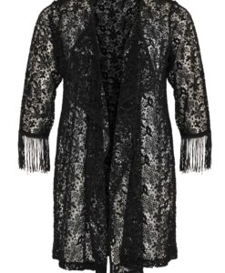 Yoek Cardi-jacket | Zwart | Maat Plus