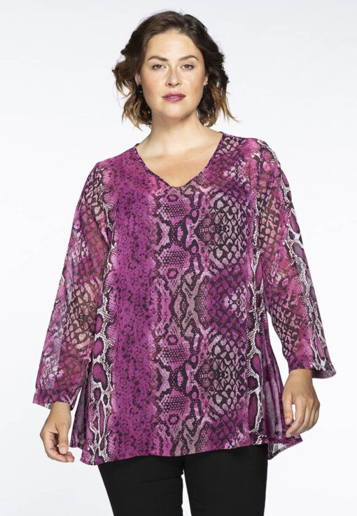 Yoek Tunic v-neck PINK | Roze | Maat 40