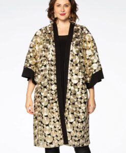 Yoek Kimono met gouden cirkels | Multi | Maat 50/52