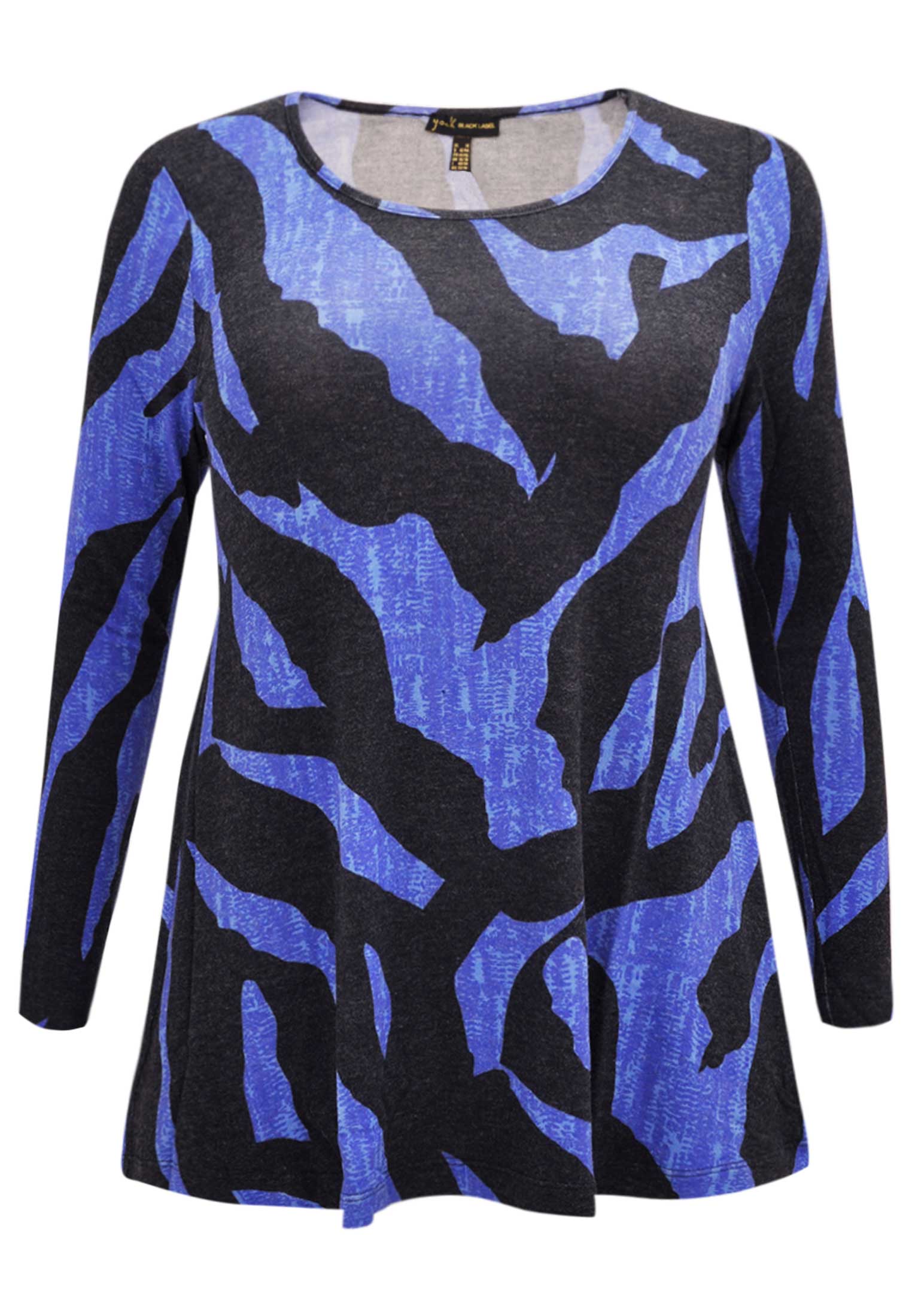 Yoek Gebreide tuniek flare NICE | Blauw | Maat 54/56