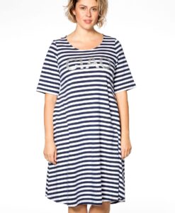 Yoek Dress A-line Ciao STRIPE | Blauw | Maat XL