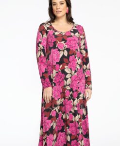 Yoek Jurk A-line long ROSE | Roze | Maat 58/60