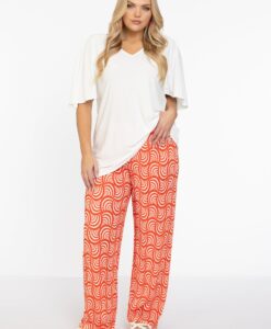 Yoek Broek plisse | Rood | Maat 58/60