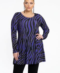 Yoek Tuniek wide bottom LINA | Zwart | Maat 50/52