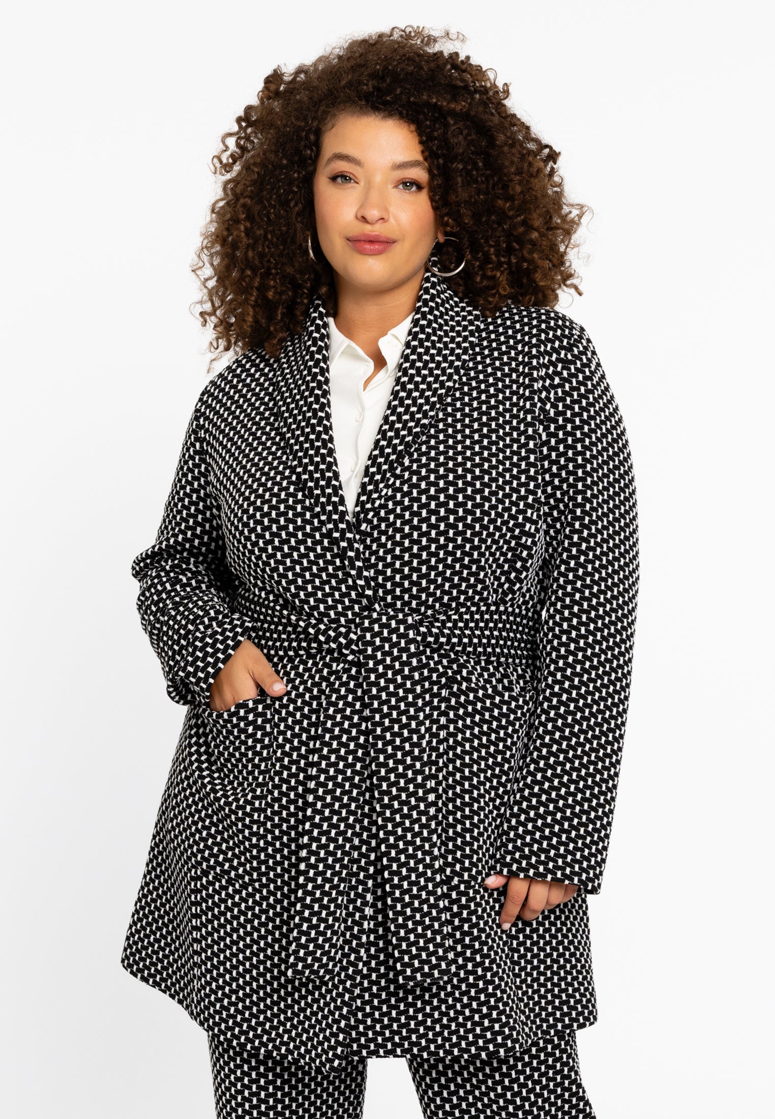 Yoek Jasje JACQUARD KNIT | Zwart | Maat 50/52