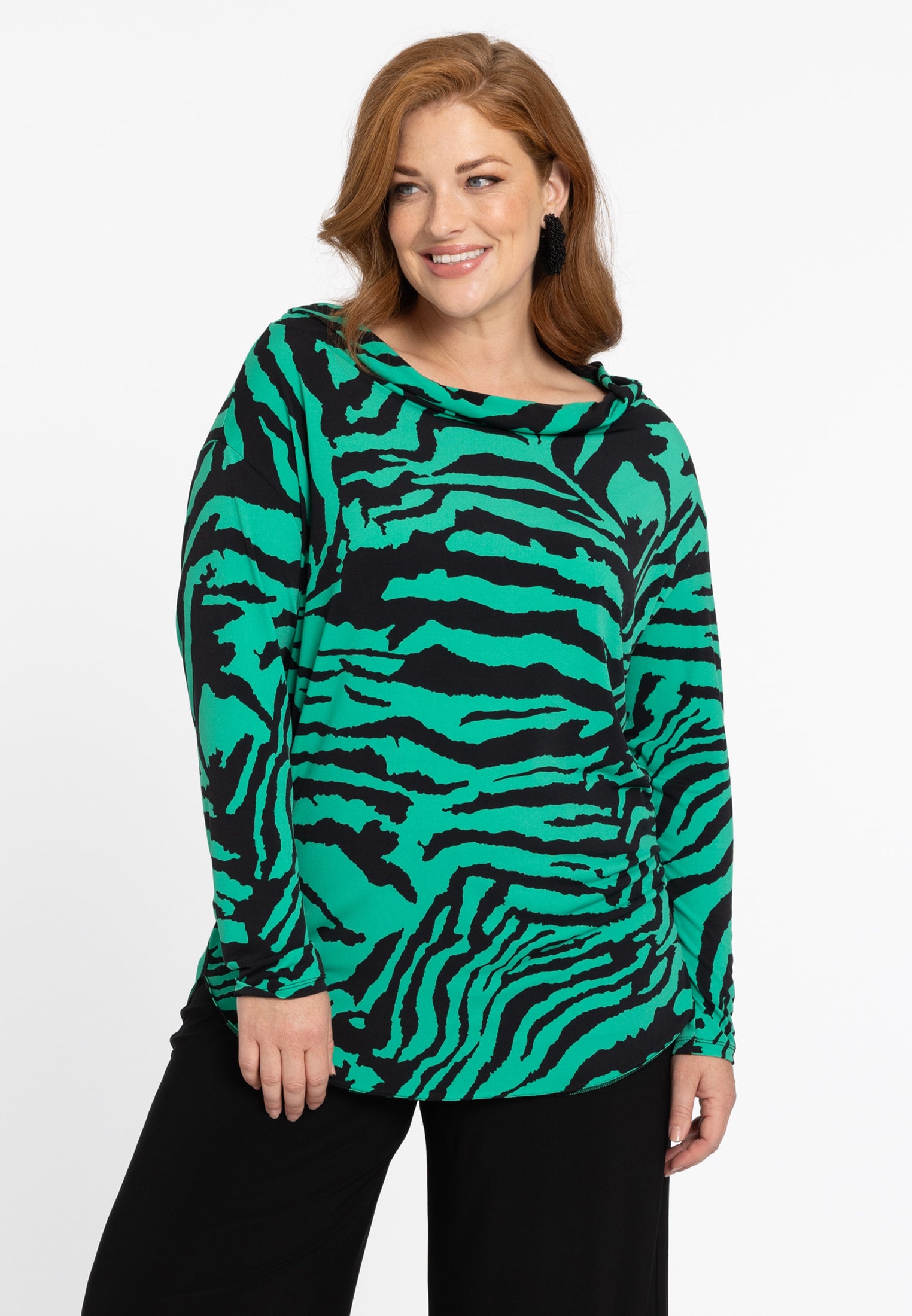 Yoek Wijde tuniek VERDI | Groen | Maat 54/56