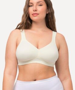 Grote Maten BH van microvezels, Dames, beige, Maat: 100D, Synthetische vezels/Elastaan, Ulla Popken