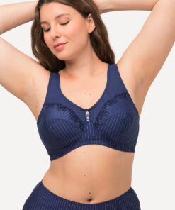 Grote Maten Steun beha, Dames, blauw, Maat: 100C, Synthetische vezels/Katoen, Ulla Popken