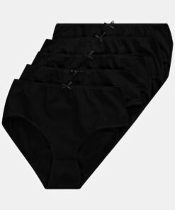 Grote Maten Slips, Dames, zwart, Maat: 66/68, Katoen, Ulla Popken