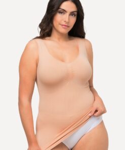 Grote Maten Shaping top, Dames, oranje, Maat: 62/64, Synthetische vezels, Ulla Popken