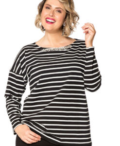 Yoek Shirt wide stones | Zwart | Maat XXL