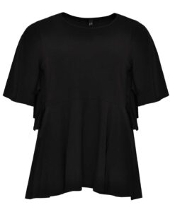 Yoek Blouse met wijde mouwen | Zwart | Maat XL