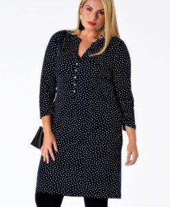 Yoek Shirt met knopen DOTS | Blauw | Maat XXL