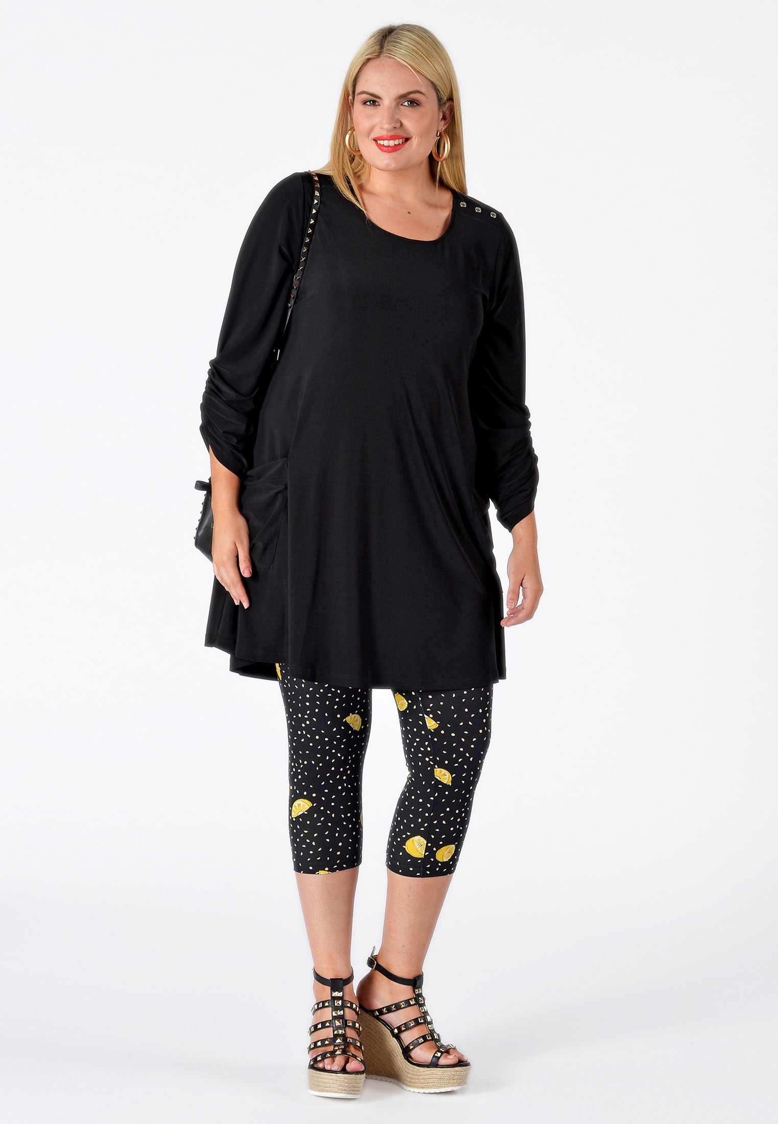 Yoek Legging LEMON | Zwart | Maat XXL