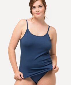 Grote Maten Hemd, Dames, blauw, Maat: 50/52, Katoen, Ulla Popken
