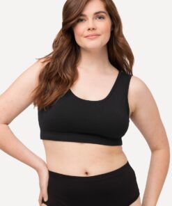 Grote Maten Bustier, Dames, zwart, Maat: 50/52, Katoen, Ulla Popken