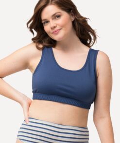 Grote Maten Bustier, Dames, blauw, Maat: 50/52, Katoen, Ulla Popken