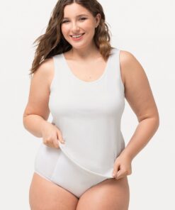 Grote Maten Bodyforming-onderhemd, Dames, wit, Maat: 62/64, Katoen, Ulla Popken