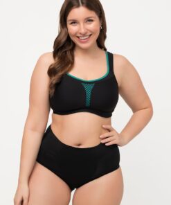 Grote Maten sportbeha, Dames, groen, Maat: 100E, Synthetische vezels/Elastaan, Ulla Popken