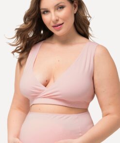 Grote Maten Bellieva borstvoedings-bustier, Dames, roze, Maat: 66/68, Katoen, Ulla Popken