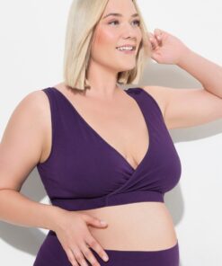 Grote Maten Bellieva borstvoedings-bustier, Dames, paars, Maat: 62/64, Katoen, Ulla Popken