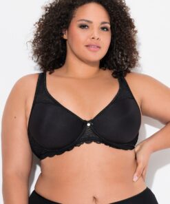 Grote Maten spacerbeha Zoe, Dames, zwart, Maat: 90D, Synthetische vezels/Elastaan, Ulla Popken
