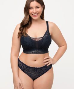 Grote Maten Bralette, Dames, blauw, Maat: 95A, Synthetische vezels/Elastaan, Ulla Popken
