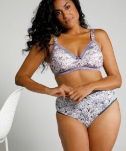 Grote Maten bralette, Dames, paars, Maat: 100D, Katoen, Ulla Popken