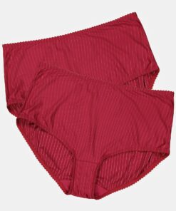Grote Maten Midislips, Dames, rood, Maat: 54/56, Katoen/Synthetische vezels, Ulla Popken