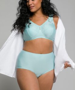 Grote Maten Midislips, Dames, turquoise, Maat: 50/52, Katoen/Synthetische vezels, Ulla Popken