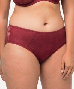 Grote Maten midi slip, Dames, rood, Maat: 58/60, Katoen/Synthetische vezels/Elastaan, Ulla Popken