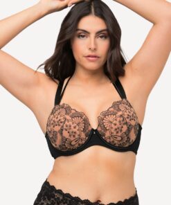 Grote Maten Beugelbeha, Dames, zwart, Maat: 95C, Synthetische vezels/Polyester/Elastaan, Ulla Popken