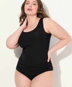 Grote Maten tanktop, Dames, zwart, Maat: 42/44, Katoen/Synthetische vezels, Ulla Popken