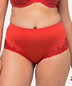 Grote Maten Midislip, Dames, rood, Maat: 58/60, Katoen/Synthetische vezels/Elastaan, Ulla Popken