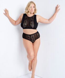 Grote Maten bustier, Dames, zwart, Maat: 62/64, Synthetische vezels/Elastaan, Ulla Popken