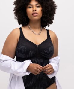 Grote Maten Shaping bodysuit, Dames, zwart, Maat: 85D, Katoen/Synthetische vezels/Elastaan, Ulla Popken