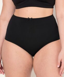 Grote Maten maxi slips, Dames, zwart, Maat: 62/64, Katoen, Ulla Popken