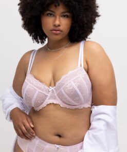 Grote Maten Beugel BH, Dames, roze, Maat: 90E, Synthetische vezels/Elastaan, Ulla Popken