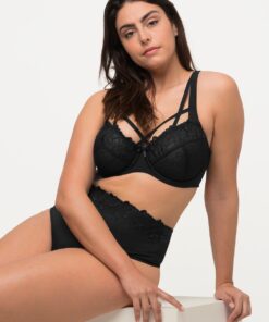Grote Maten Beugel BH, Dames, zwart, Maat: 85C, Synthetische vezels/Elastaan/Polyester, Ulla Popken